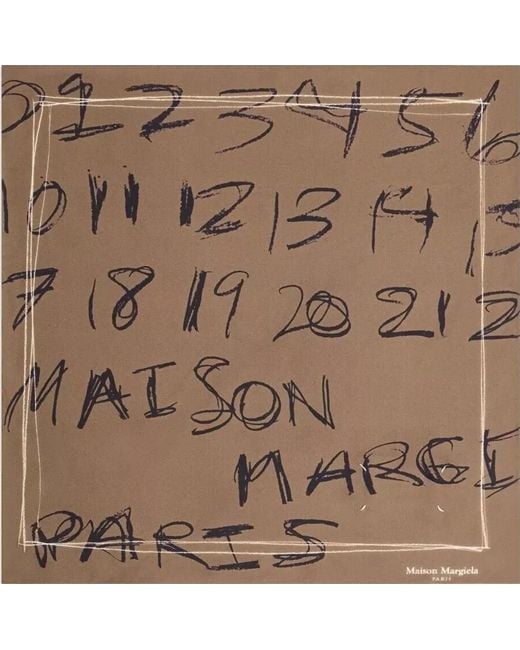 Maison Margiela White Silk Scarf