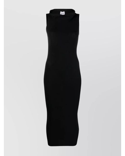 Wolford Black Cutout Knit Midi Dress