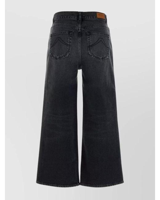 KENZO Black Stretch Denim Wide-Leg Trousers