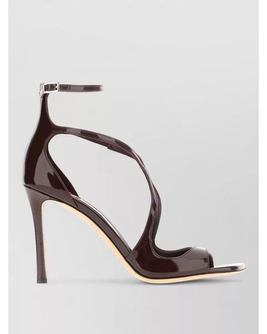 Jimmy Choo Multicolor Azia Leather Patent Strappy Open Toe Pumps