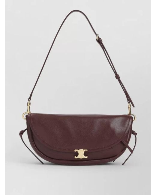 Céline Multicolor Small Halfmoon Triomphe Lambskin Crossbody Bag