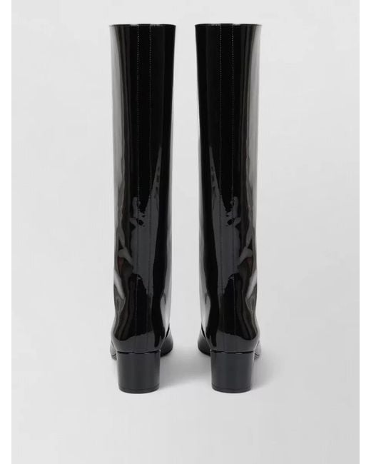 Céline Black Leather High Boots