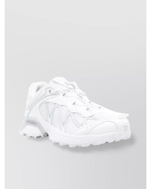 Salomon White Low Top Sneakers With Chunky Rubber Sole