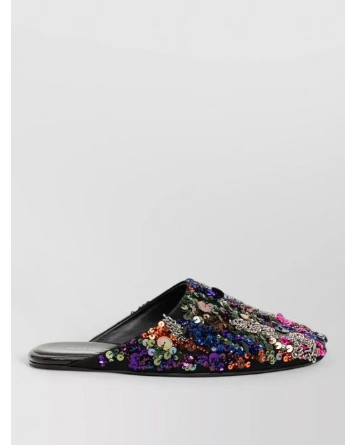 Dries Van Noten Multicolor Silk Mules