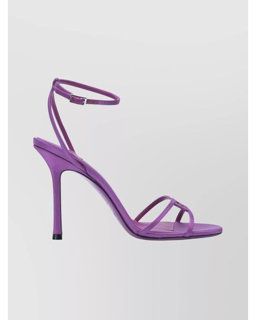 Jimmy Choo Pink Silk Satin Heeled Sandals
