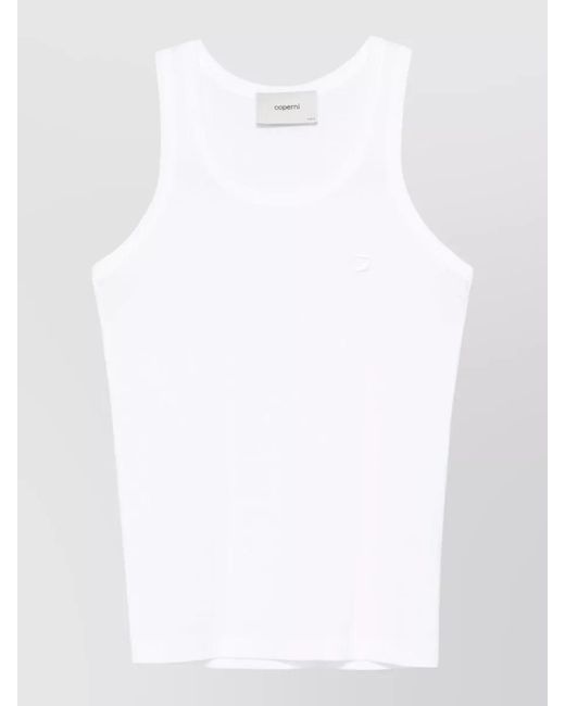 Coperni White Scoop Neck Sleeveless Top