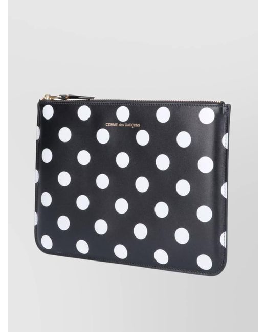 Comme des Garçons Blue Polka-Dot Leather Purse