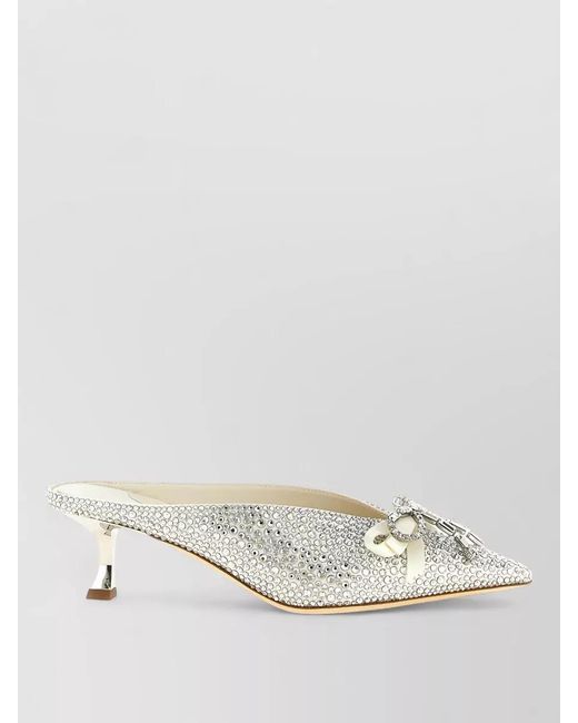 Jimmy Choo Multicolor Crystal-Embellished Mules