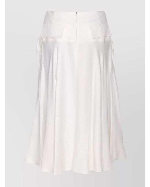 Bottega Veneta Natural A-Line Skirt