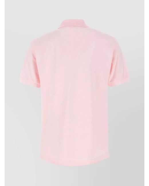 Lacoste Pink Cotton Piqué Short-Sleeve Polo Shirt for men