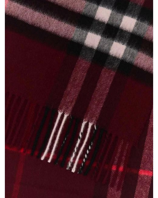 Burberry Embroidered Check Cashmere Scarf