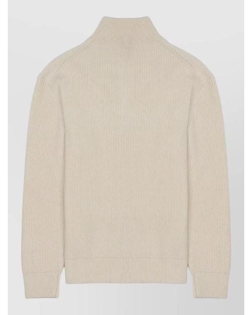J.W. Anderson Natural Wool Cotton Top Zip High Collar for men