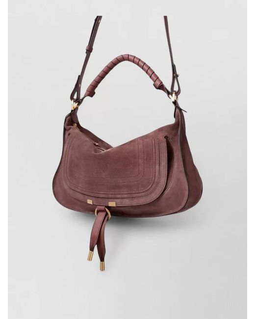 Chloé Multicolor Marcie Small Suede Clutch Bag