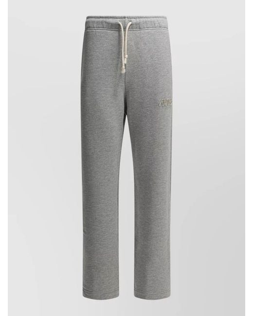 Autry Gray Logo Sports Trousers Side Pockets Design