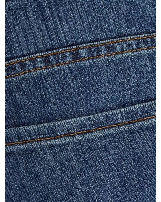 7 For All Mankind Blue Denim Straight-Leg Trousers for men