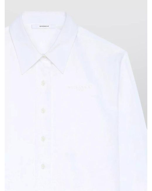 Givenchy White Cotton Long-Sleeve Shirt