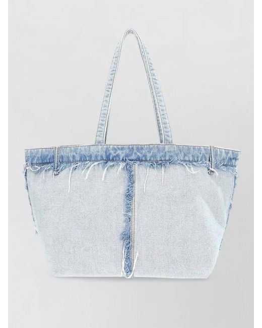 Alexander Wang Blue Denim Tote Bag Dual Handles Pockets
