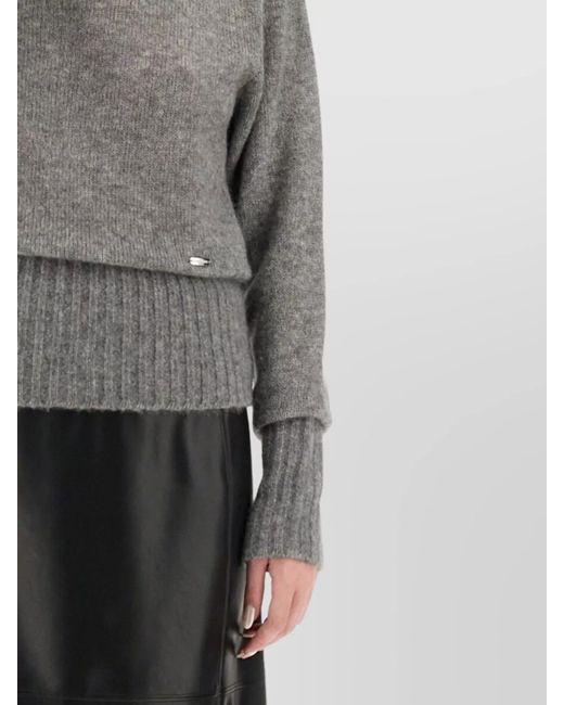 Tom Ford Gray Cashmere Silk Boat-Neck Jumper