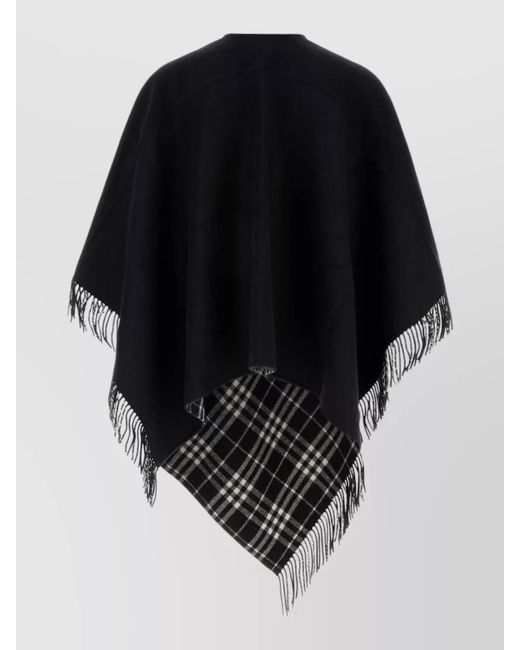 Burberry Black Wool Cape