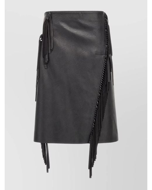 Stella McCartney Gray Fringed Skirt