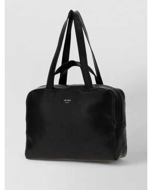 Prada Black Leather Briefcase for men