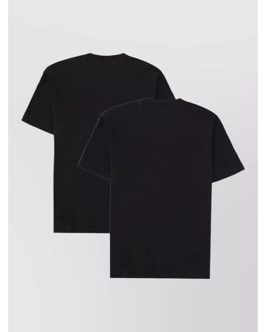 HUGO Black Crew Neck Plain Short Sleeve T-Shirt for men