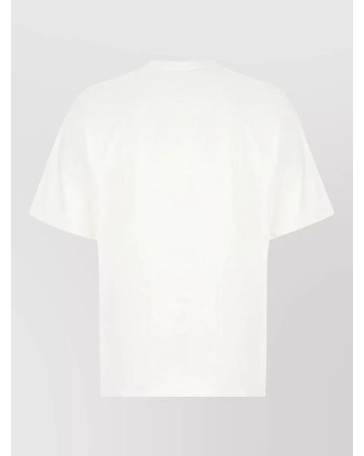 Dolce & Gabbana White Cotton Crew Neck Short Sleeve T Shirt for men