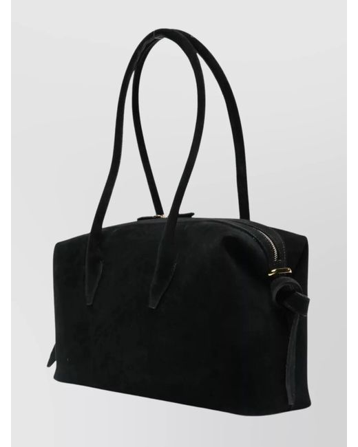 Yuzefi Black Leather Shoulder Bag