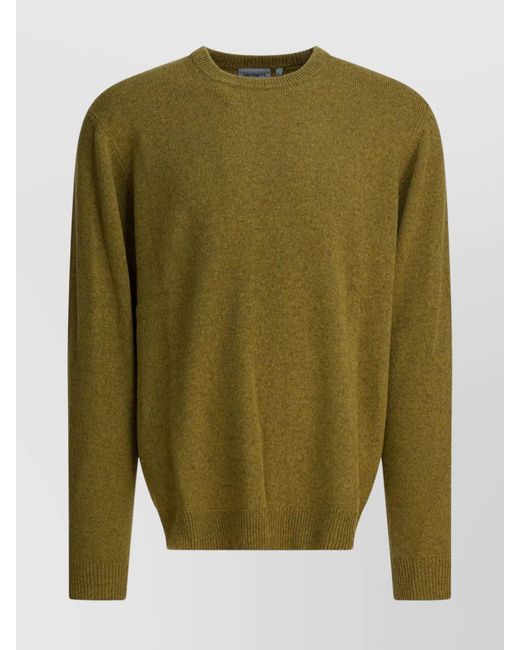 Carhartt Green Wool Crewneck Jumper for men