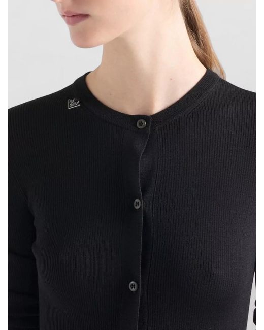 Prada Black Wool Cardigan