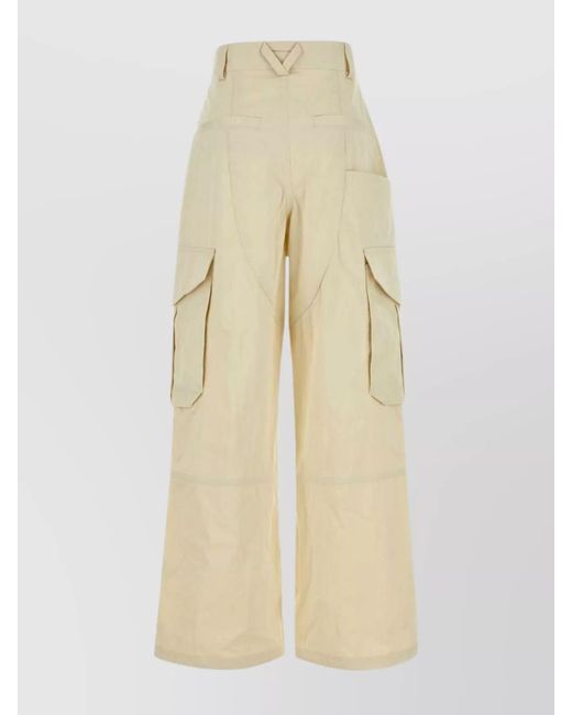 Bottega Veneta Natural Wide-Leg Cargo Trousers
