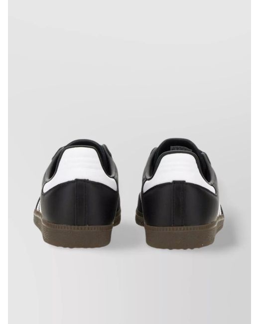 Adidas Originals Black Leather Low-Top Sneakers