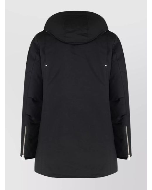 Moose Knuckles Black Down Padded Parka for men