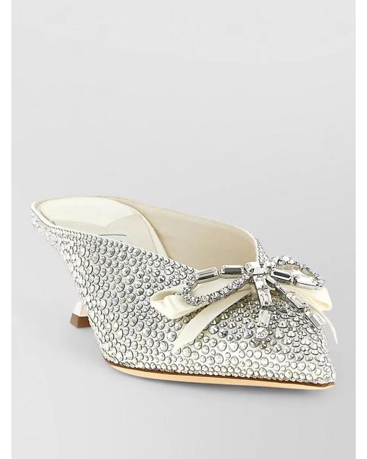 Jimmy Choo Multicolor Crystal-Embellished Mules