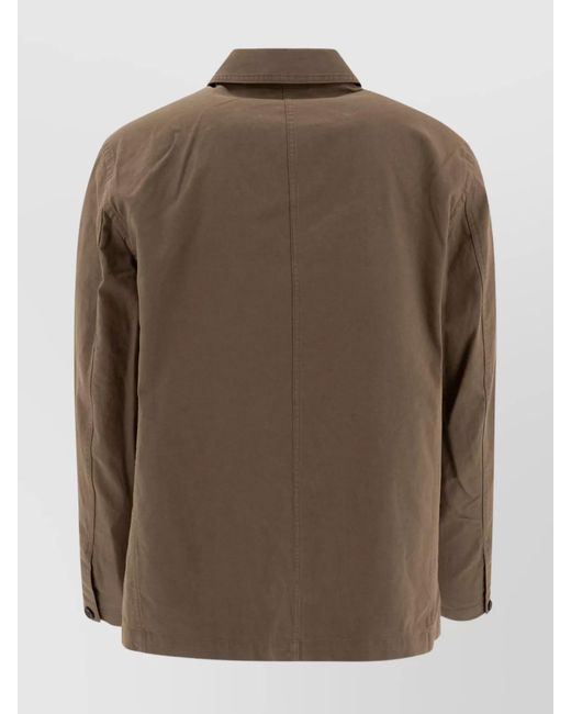 Vince Brown Cotton And Linen Utility Jacket for men