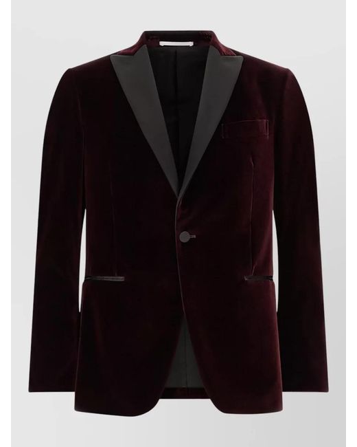 Pal Zileri Black Velvet Blazer Shawl Lapel Buttoned Cuffs for men