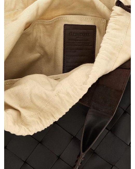 Dragon Diffusion Black Na Leather Tote Bag