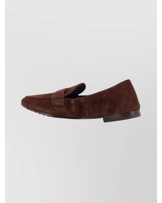 Tory Burch Brown Leather Loafers