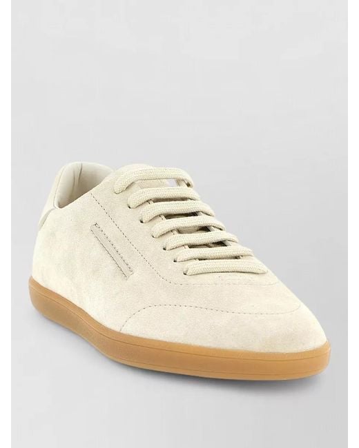 Zegna Natural 232 Low Top Suede Sneakers Rubber Sole for men
