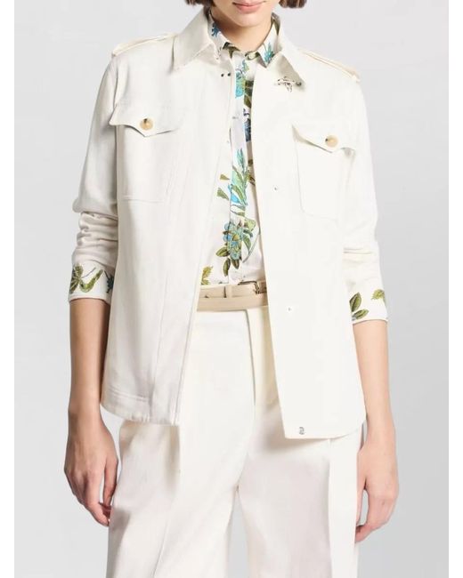 Fay Natural Cotton Shirt Jacket