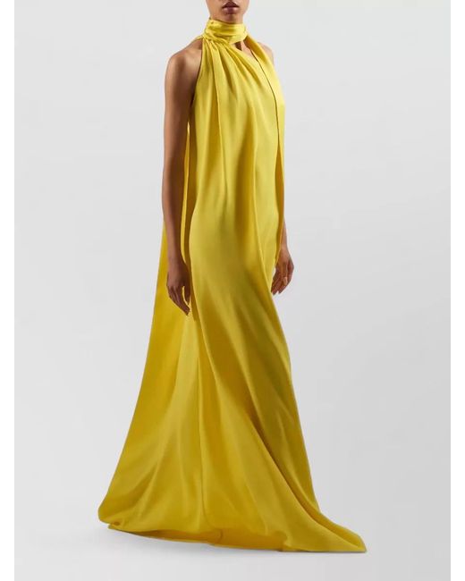 ‎Taller Marmo Yellow One-Shoulder Maxi Dress