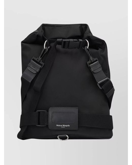 Maison Margiela Black Technical Fabric Backpack for men