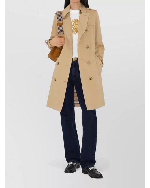 Burberry Natural Cotton Double-Breasted Trench Coat