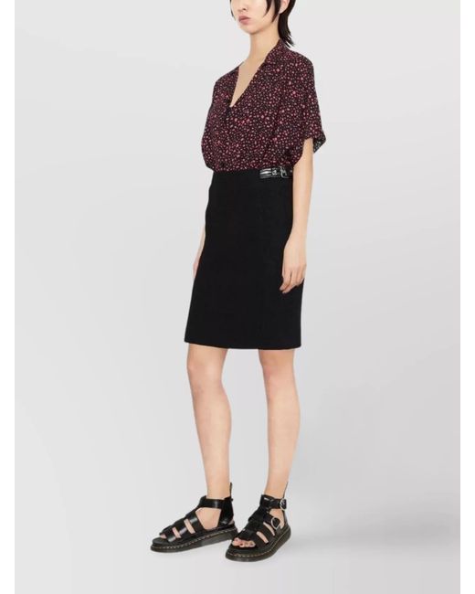 Moschino Black Wool Pencil Skirt