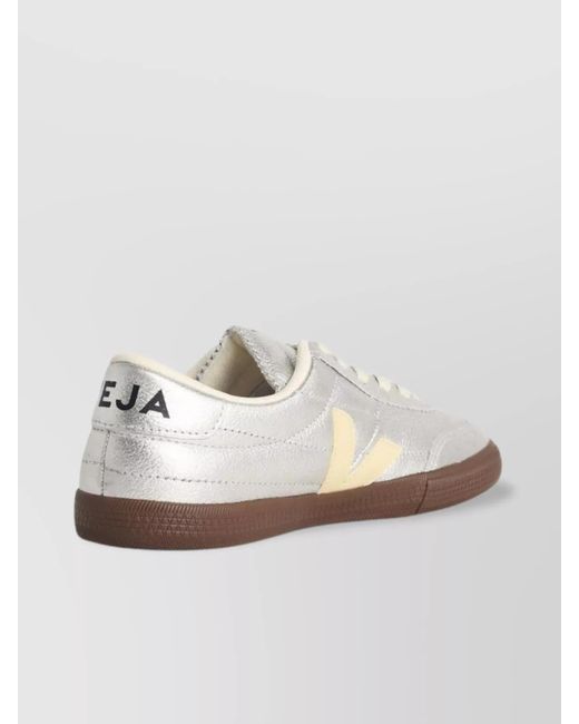 Veja White Leather Low-Top Sneakers