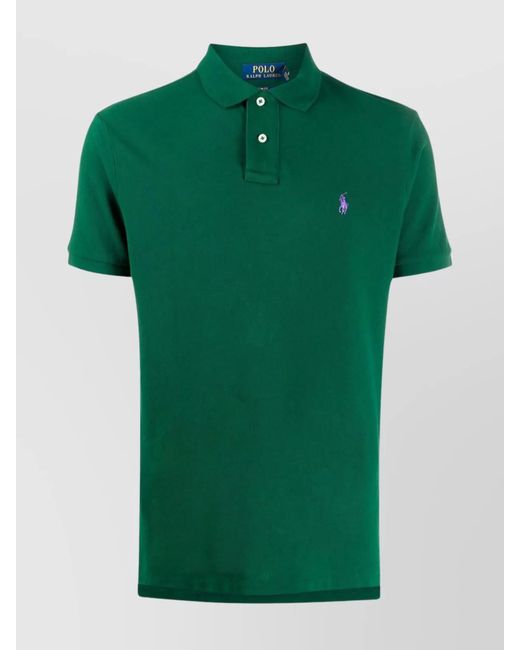 Ralph Lauren Green Logo Collar Polo Shirt for men