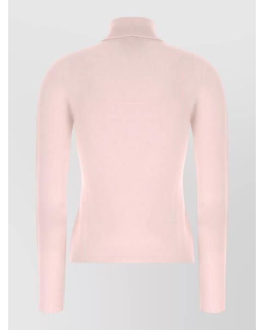 Vanisé Pink Cashmere Turtleneck Sweater Long Sleeves