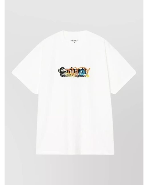 Carhartt White Organic Cotton T Shirt Primary Print for men