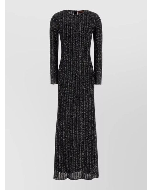 Missoni Black Metallic Fine-Knit Maxi Dress