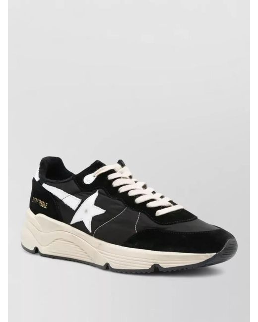 Golden Goose Deluxe Brand Black Leather And Fabric Low Top Sneakers for men